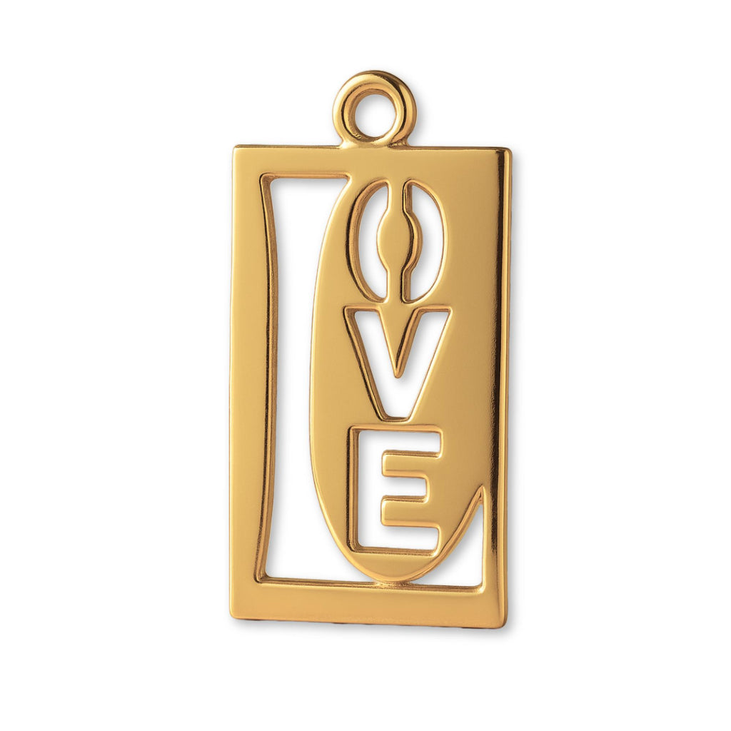 14ct Gold Plated - Inverted Love Charm