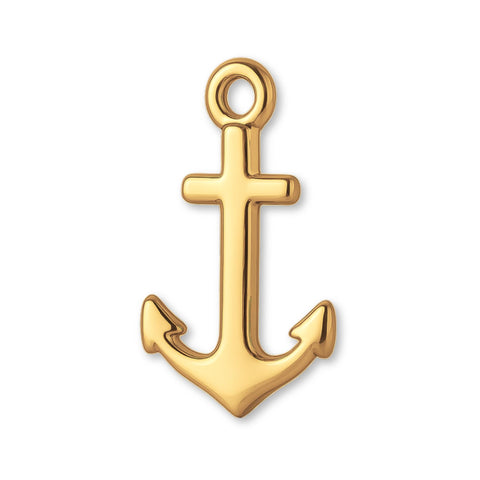 14ct Gold Plated - Classic Nautical Anchor Charm