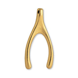 14ct Gold Plated - Classic Wishbone Charm