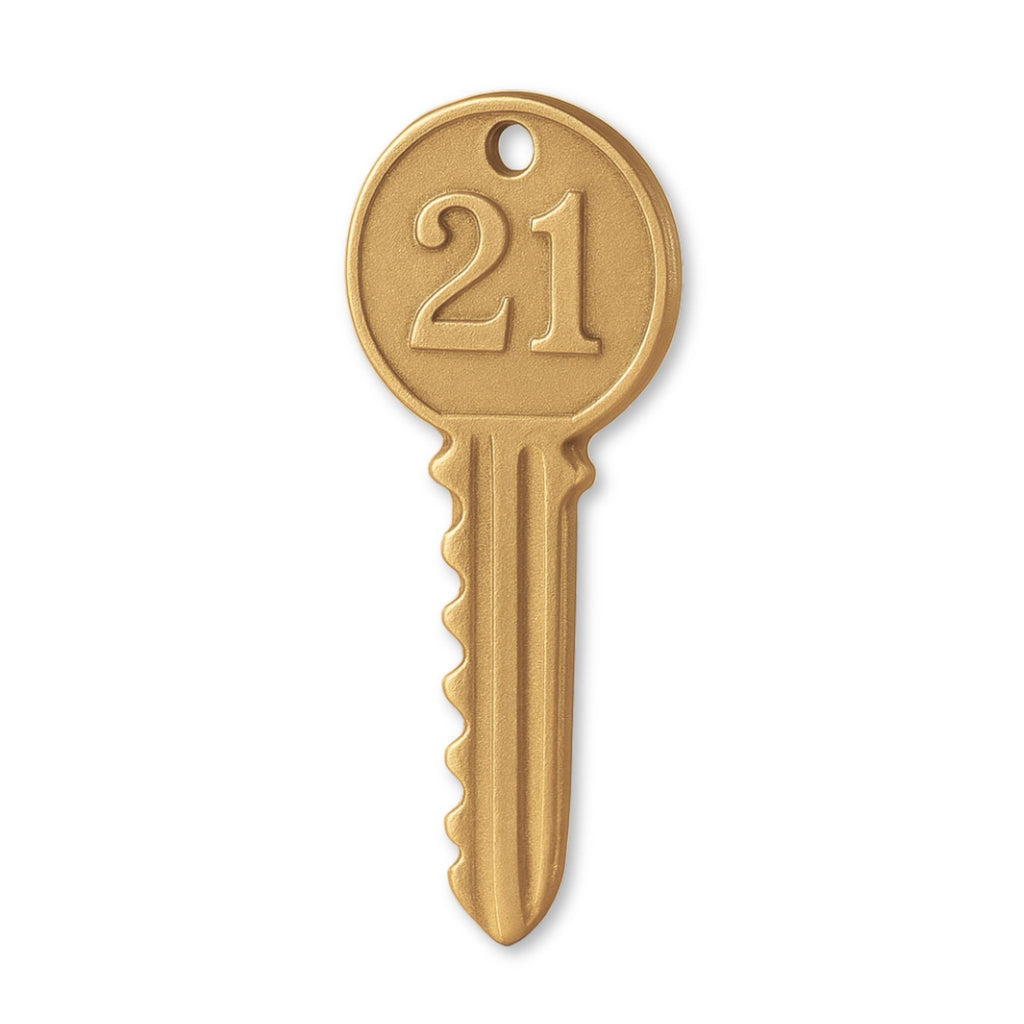 14ct Gold Plated - 21 House Key Charm
