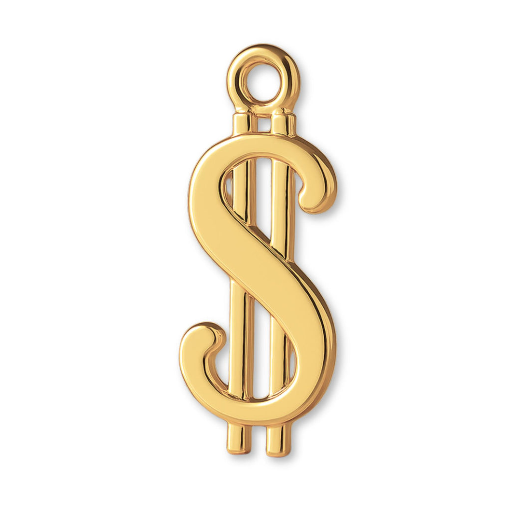 14ct Gold Plated - Dollar Sign Charm