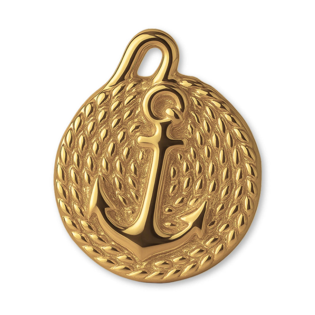14ct Gold Plated - Anchor & Rope Charm