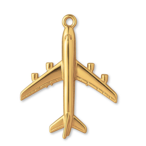 14ct Gold Plated - Passenger Plane Charm