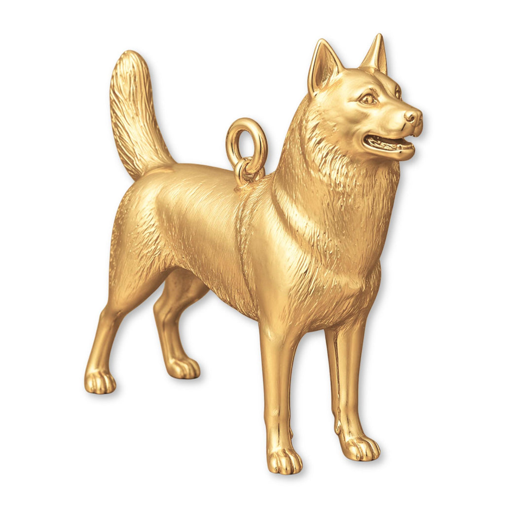 14ct Gold Plated - Siberian Husky Dog Charm