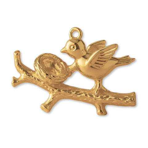 14ct Gold Plated - Mother Bird Charm