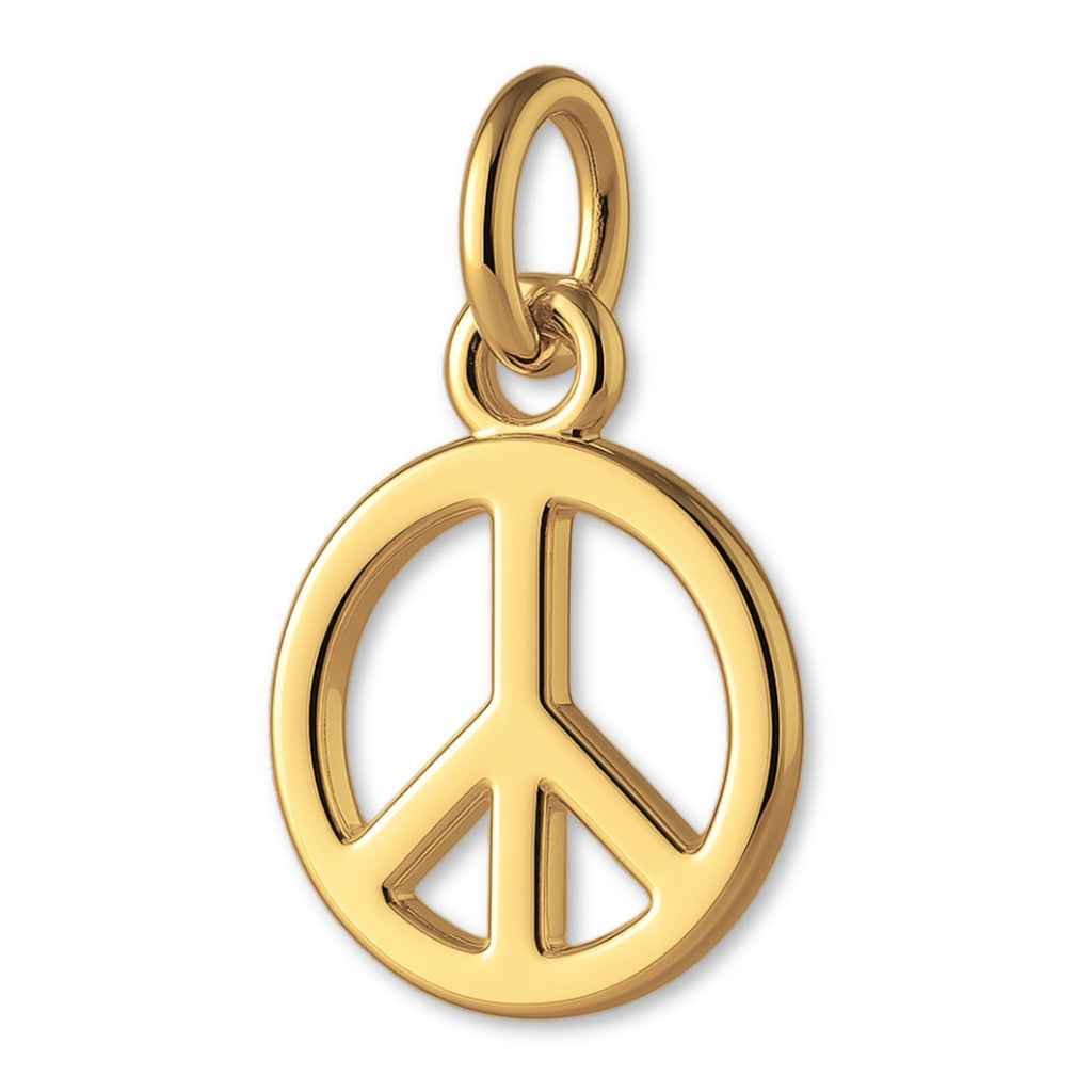 14ct Gold Plated - Classic Peace Symbol Charm