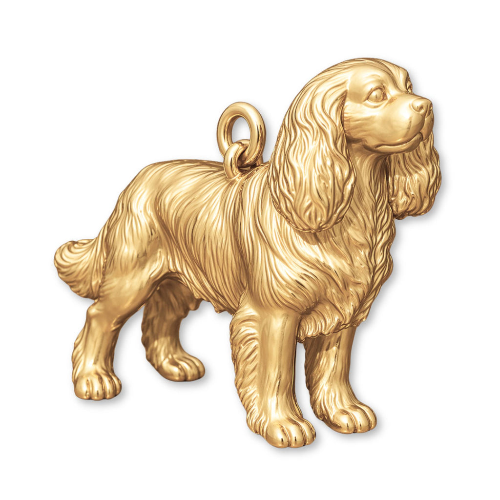 14ct Gold Plated - Cavalier King Charles Spaniel Dog Charm