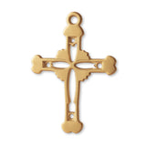 14ct Gold Plated - Ornate Open Crucifix Charm
