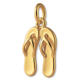 14ct Gold Plated - Flip Flop Thong Pair Charm