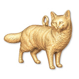 14ct Gold Plated - Turkish Van Cat Charm