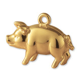 14ct Gold Plated - Heritage Pig Charm
