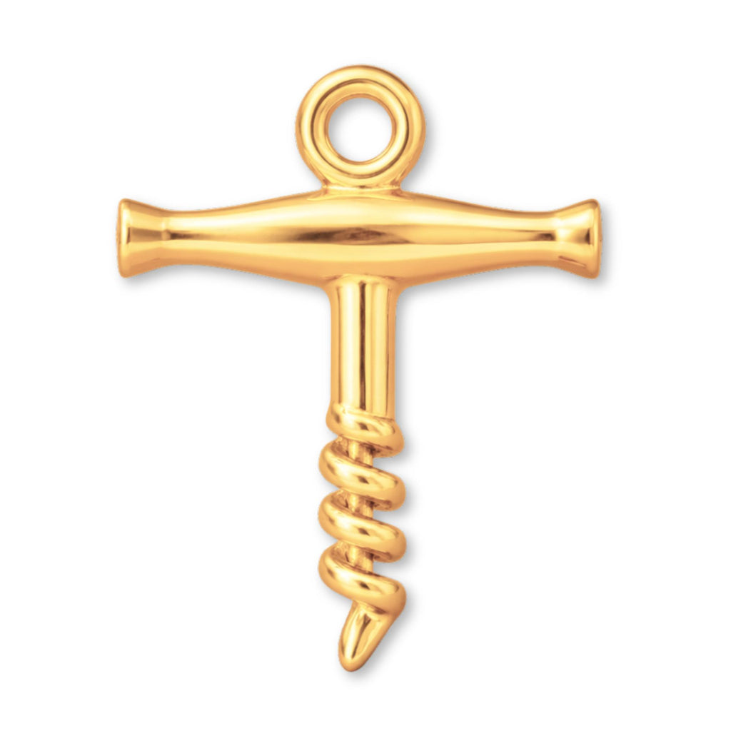 14ct Gold Plated - Traditional Corkscrew Charm