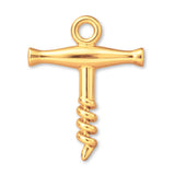 14ct Gold Plated - Traditional Corkscrew Charm
