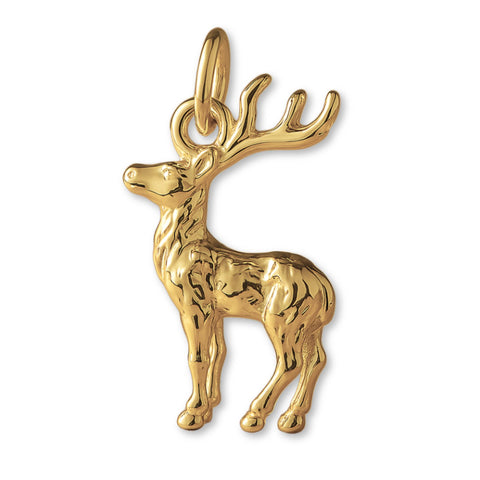 14ct Gold Plated - Forest Stag Charm