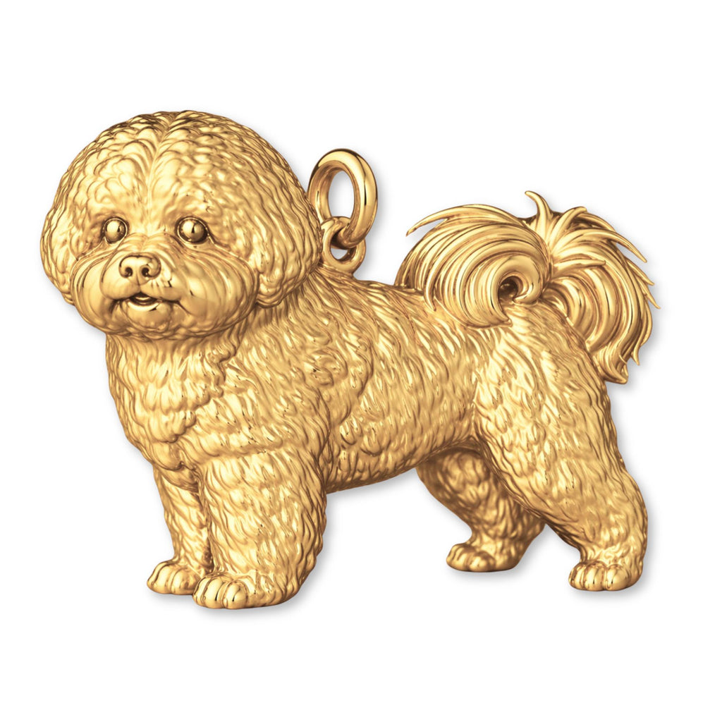 14ct Gold Plated - Bichon Frise Dog Charm