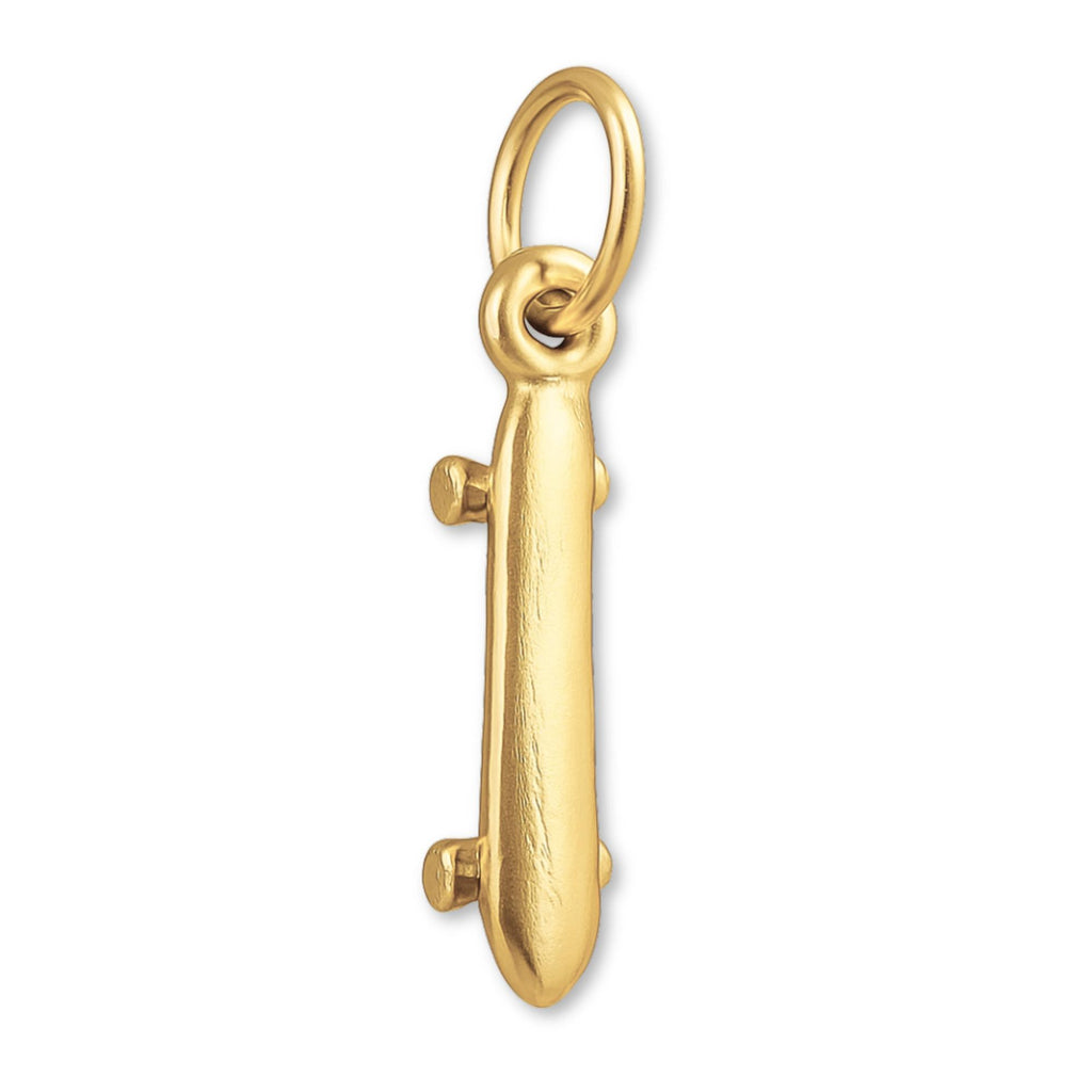 14ct Gold Plated - Longboard Skateboard Charm