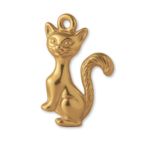 14ct Gold Plated - Siamese Cat Charm
