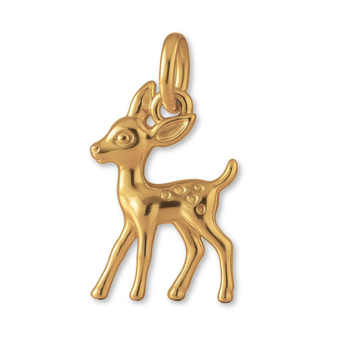14ct Gold Plated - Forest Deer Charm