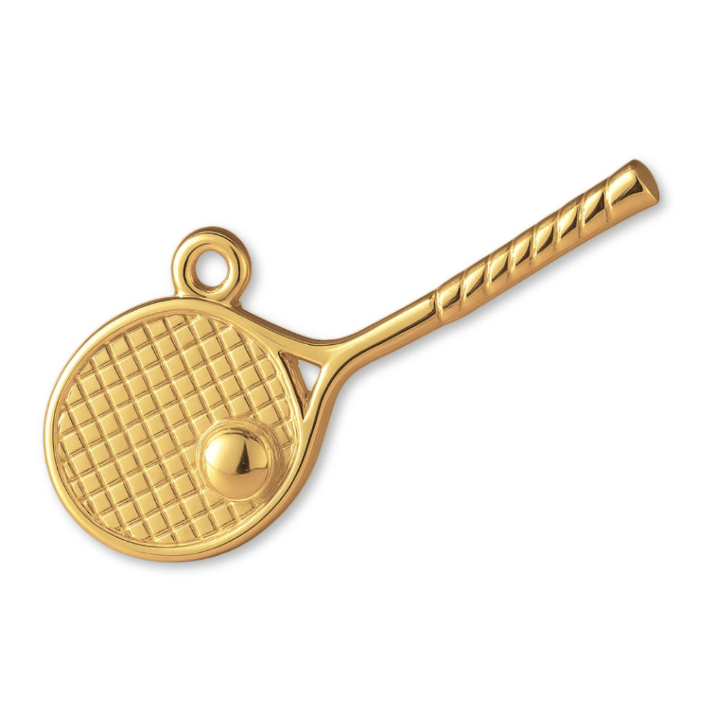14ct Gold Plated - Tennis Racket Charm
