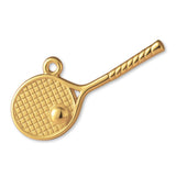 14ct Gold Plated - Tennis Racket Charm
