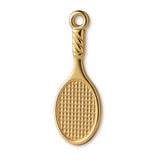 14ct Gold Plated - Mini Squash Racket Charm