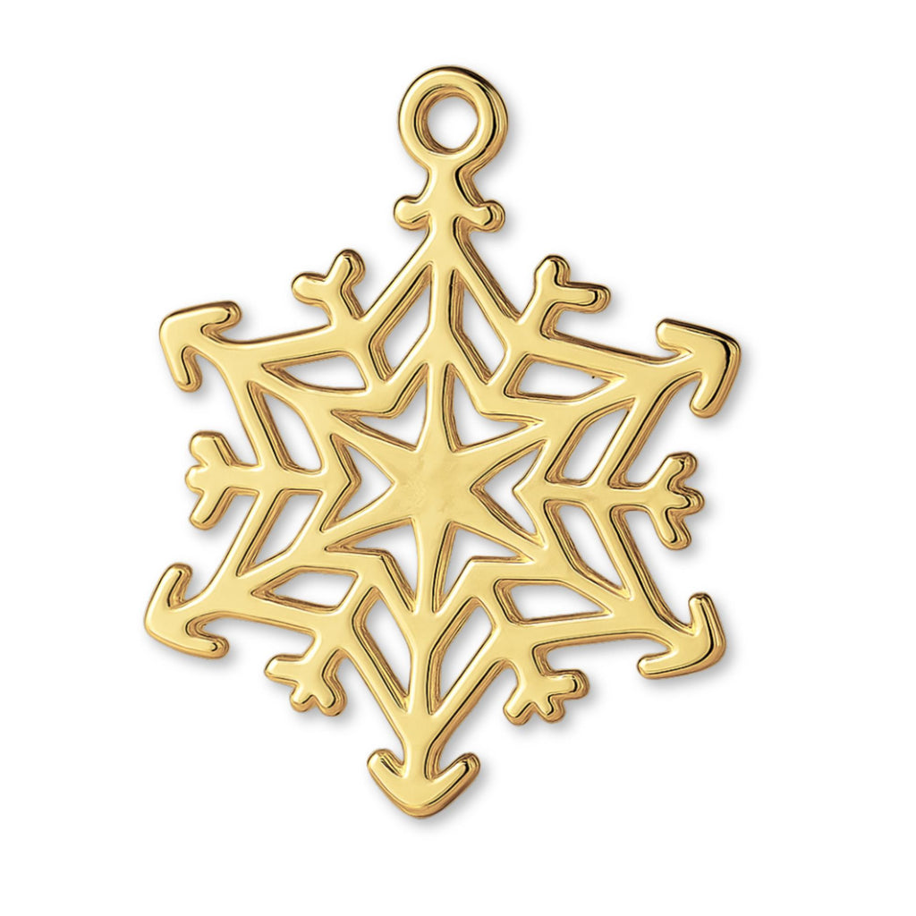 14ct Gold Plated - Starburst Snowflake Charm