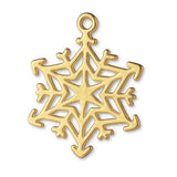 14ct Gold Plated - Starburst Snowflake Charm