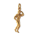 14ct Gold Plated - Thinking Man Bodybuilder Pose Charm