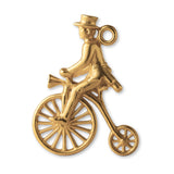 14ct Gold Plated - Penny Farthing Rider Charm
