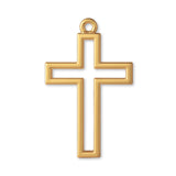 14ct Gold Plated - Open Frame Crucifix Charm