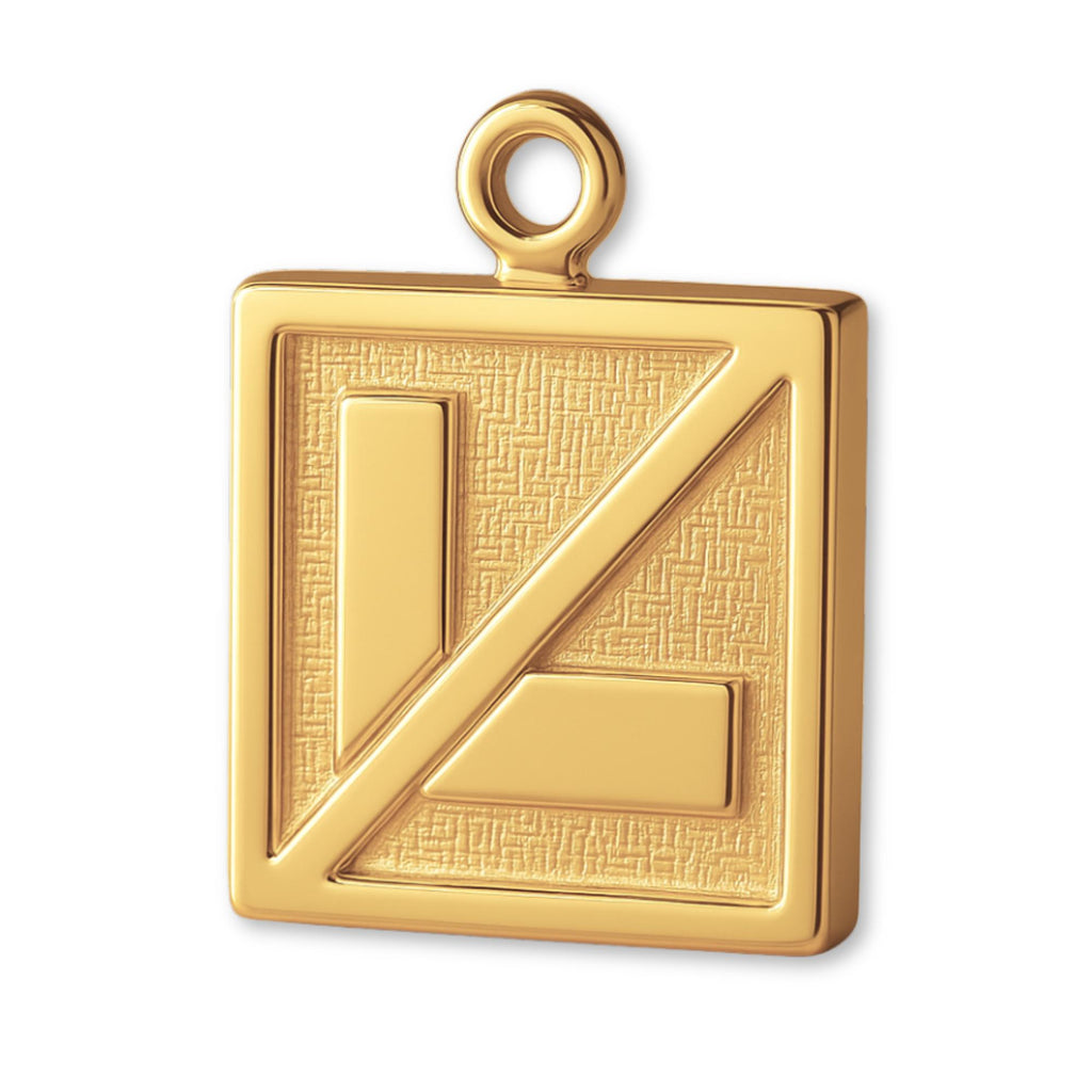 14ct Gold Plated - Lost L Plate Charm
