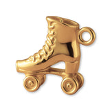 14ct Gold Plated - High-Top Roller Skate Charm