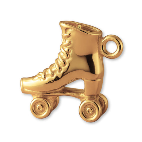 14ct Gold Plated - High-Top Roller Skate Charm