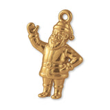 14ct Gold Plated - Waving Santa Claus Charm