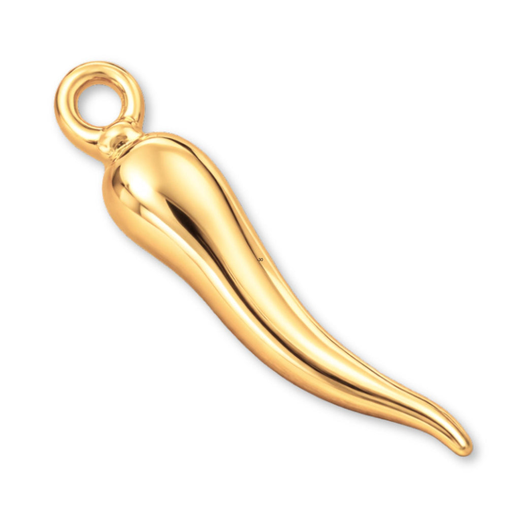 14ct Gold Plated - Cornicello Charm