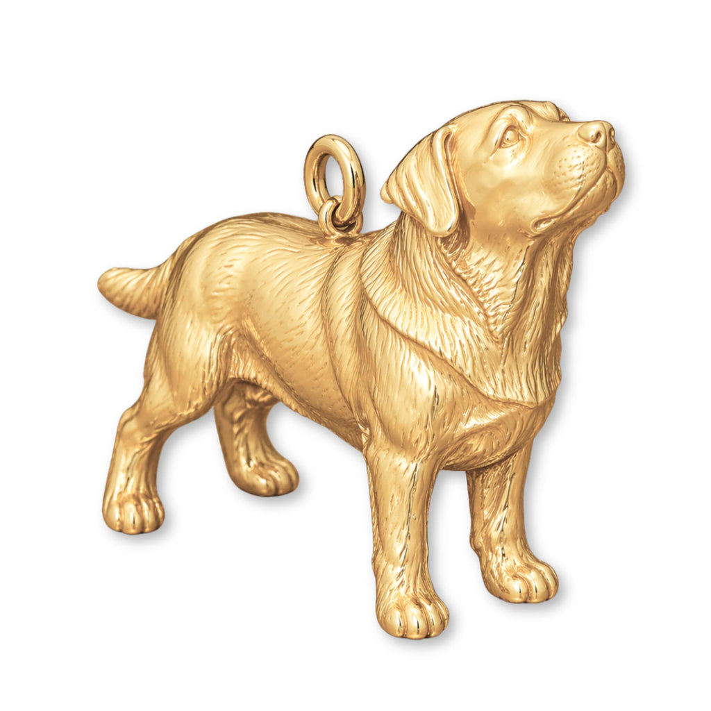 14ct Gold Plated - Labrador Retriever Dog Charm