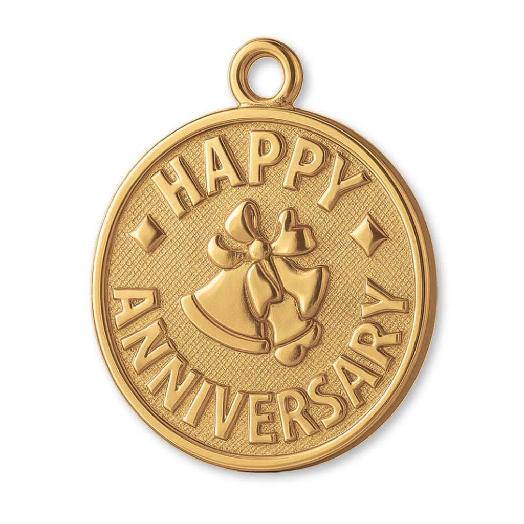 14ct Gold Plated - Happy Anniversary Amulet Charm