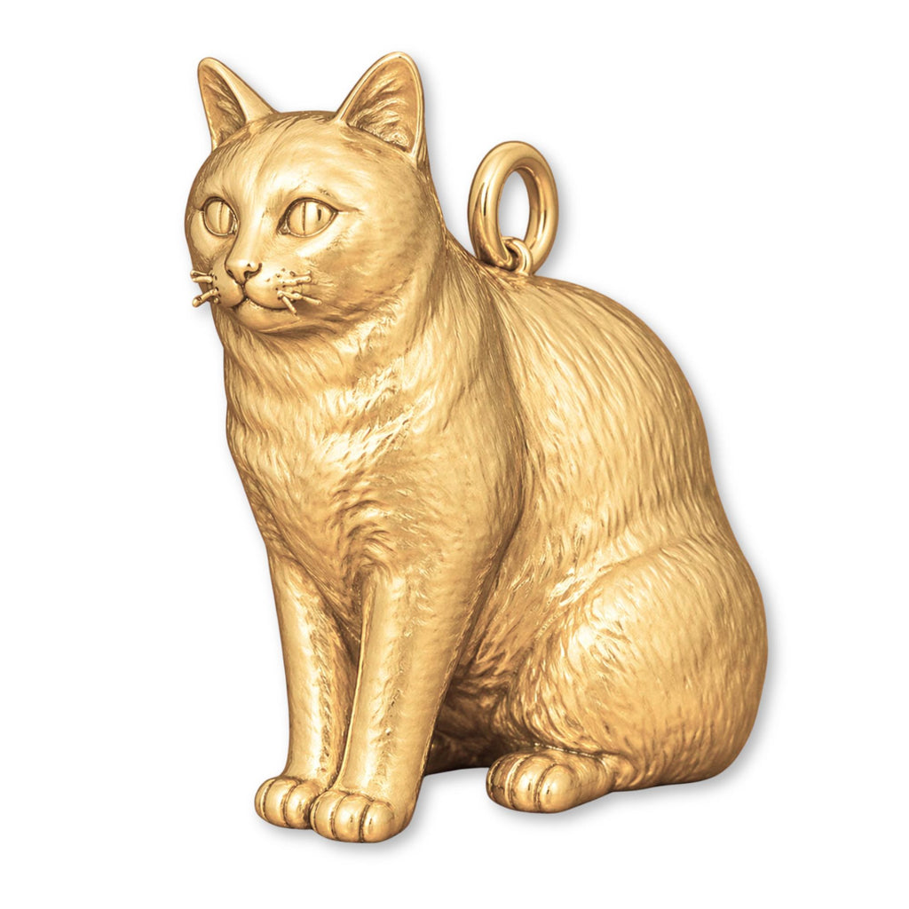 14ct Gold Plated - American Shorthair Cat Charm
