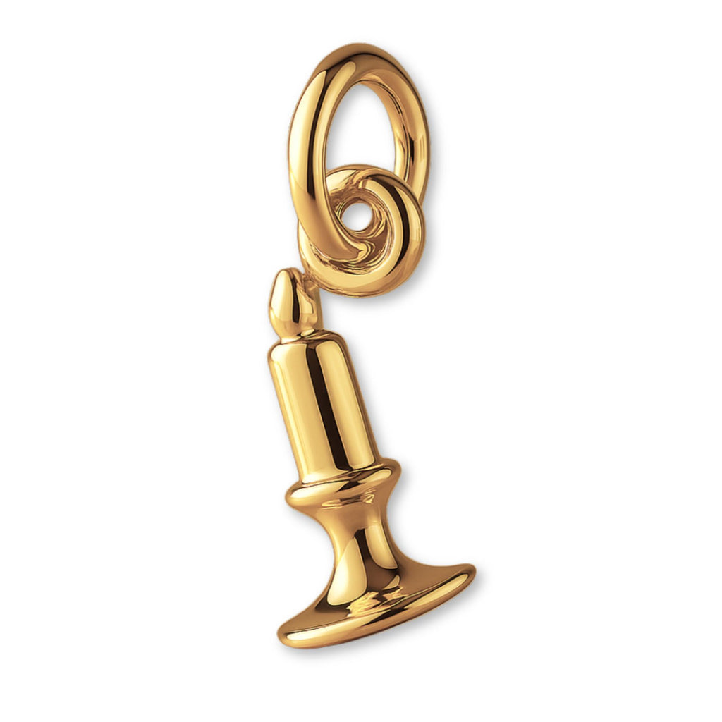 14ct Gold Plated - Vintage Candlestick Charm