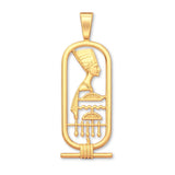 14ct Gold Plated - Nefertiti Cartouche Charm