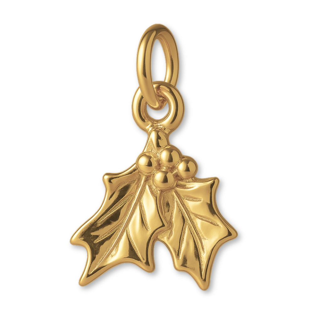 14ct Gold Plated - Christmas Mistletoe Charm