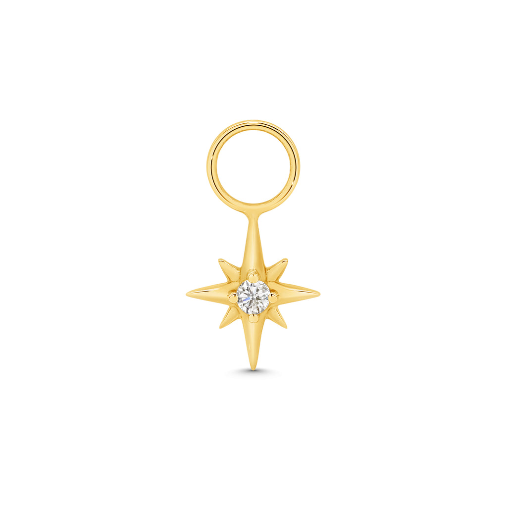 9ct Yellow Gold | 0.02ct GH/SI - Bethlehem Star Diamond Charm