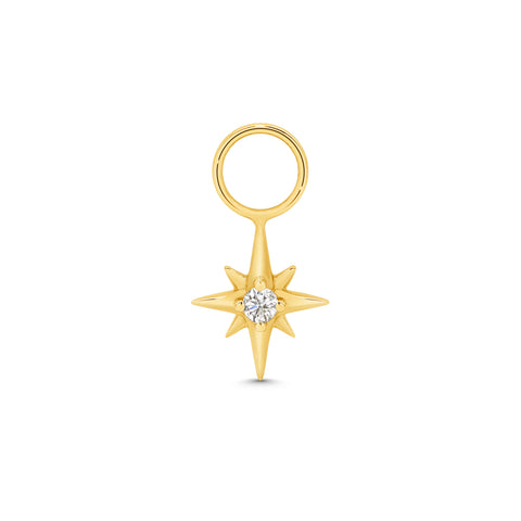 9ct Yellow Gold | 0.02ct GH/SI - Bethlehem Star Diamond Charm