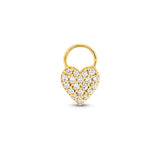 9ct Yellow Gold | 0.15ct GH/SI - Mini Diamond Padlock Charm