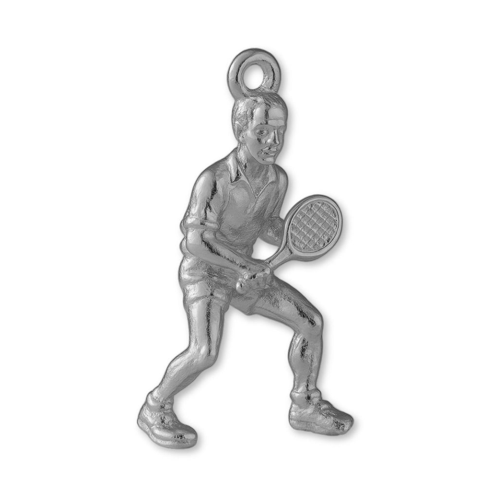 950 Platinum - Tennis Player Charm