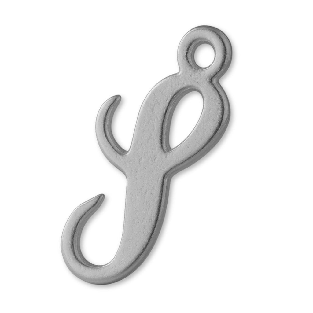 950 Platinum - Cursive Letter Charm