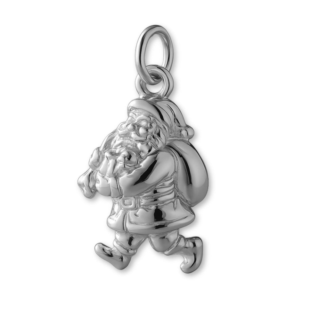 950 Platinum - Walking Santa Claus Charm