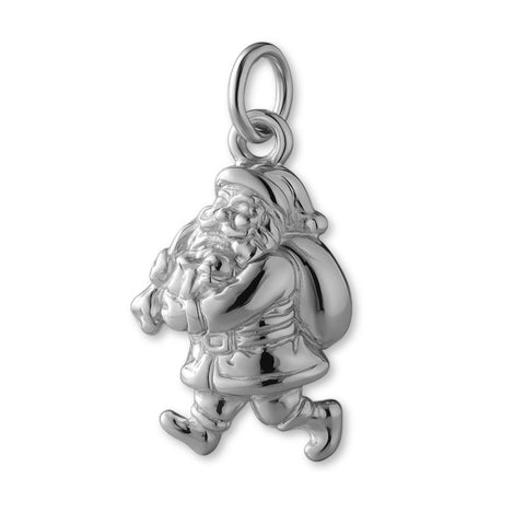 950 Platinum - Walking Santa Claus Charm