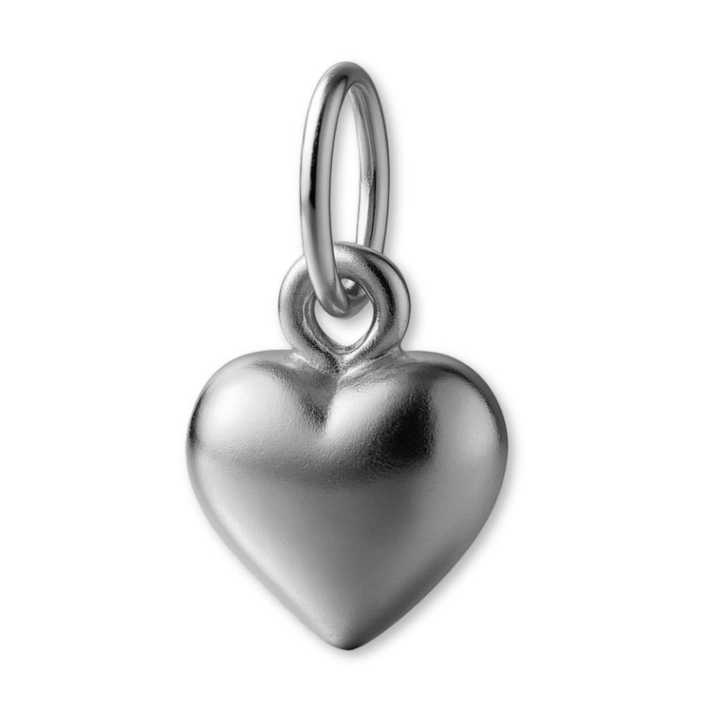 950 Platinum - Classic Puffy Heart Charm