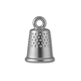 950 Platinum - Mini Dimpled Thimble Charm